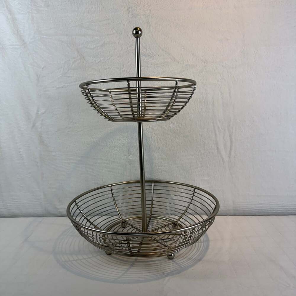 Stainless Steel 2-Tier Fruit Basket